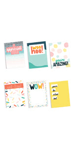 Modern Appreciation Sticky Note Pads / 7.62 x 10.16 cm Motivational Sticky Notes / 50 Sheets Per Pad / Set Of 6 Empowering Quote Designs