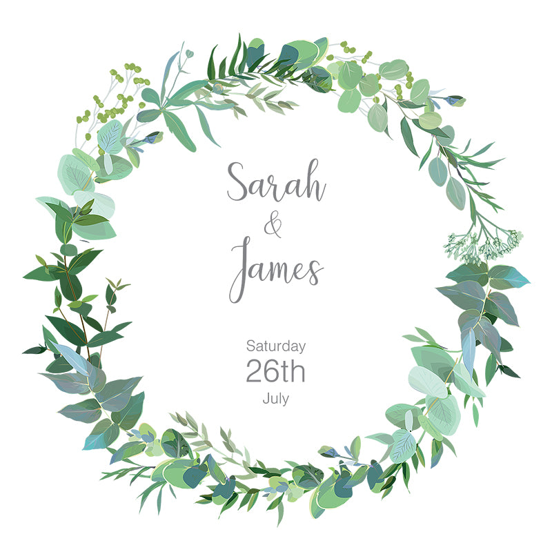Greenery Personalised Wedding Aisle Runner, 3 Sizes Available, Personalised Aisle Runners for All Occasions, Made to Order, Bespoke Designs