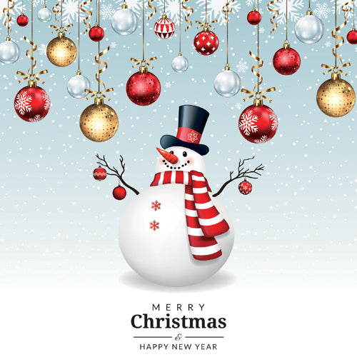 Snowman & Baubles Christmas Card Pack