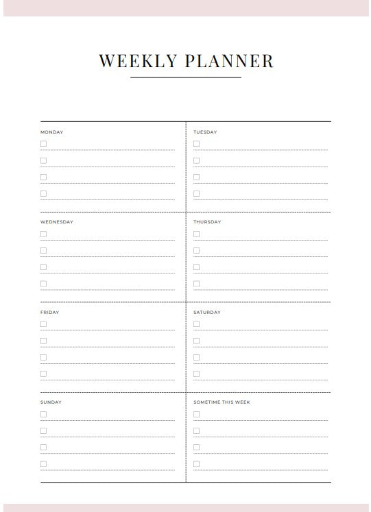 Minimalist Weekly Meal Planner & Shopping List, Shopping List Pad, 52 Week Meal Planner, A5 Notepad, Weekly List, Made to Order Planner