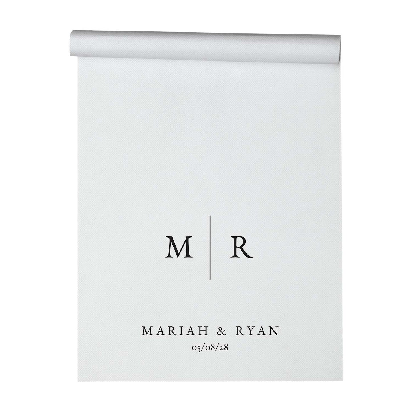 Personalised Simple Monogram Aisle Runner, 3 Sizes Available