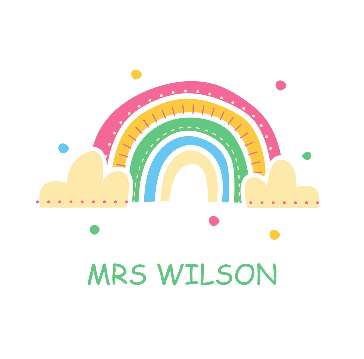 Rainbow Brights Personalised Mug