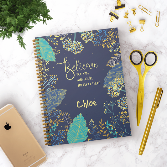 Believe You Can A5 Personalised Notebook