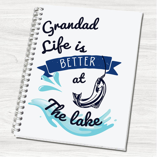 Fishing A5 Personalised Wirebound Notebook