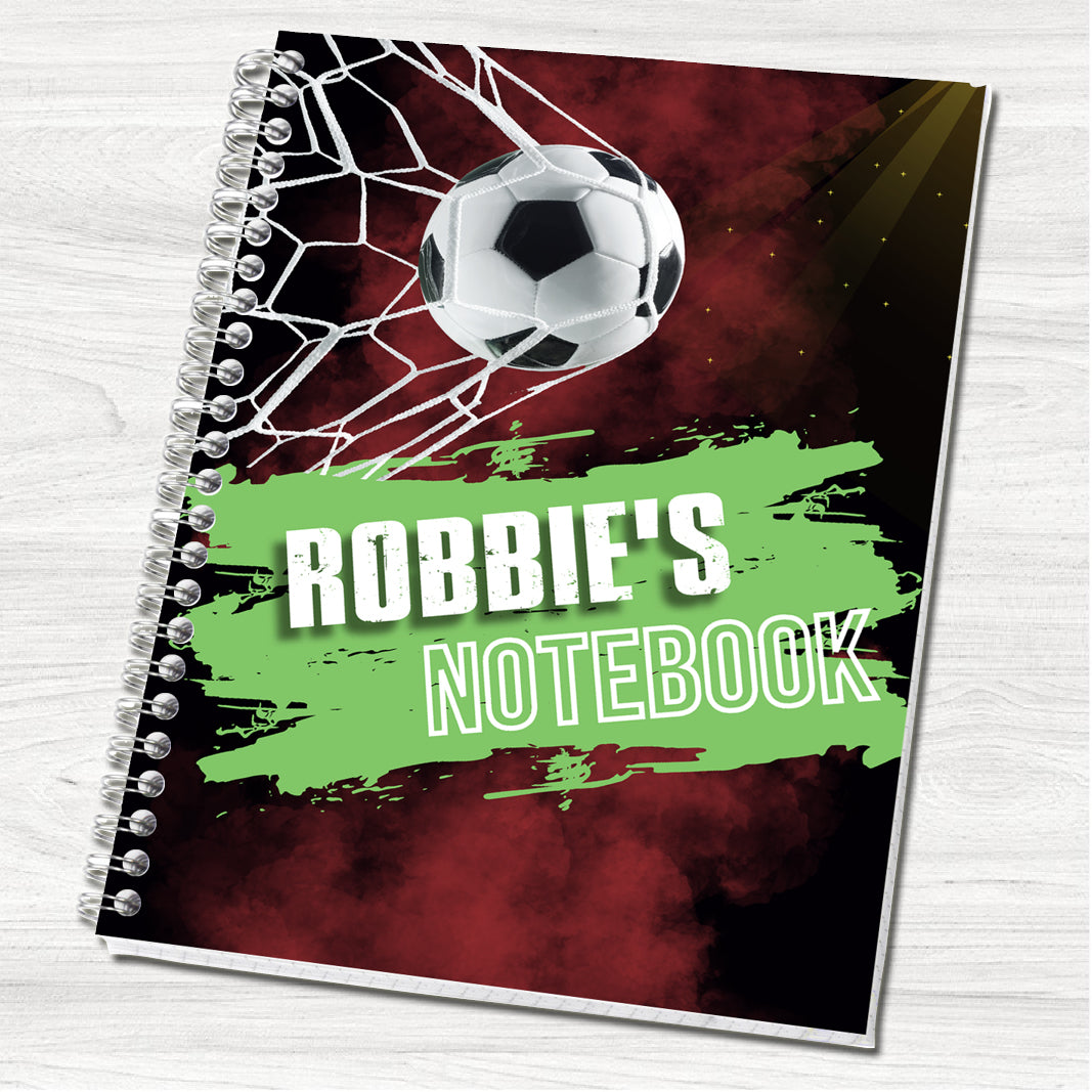 Back of the Net A5 or A4 Personalised Wirebound Notebook