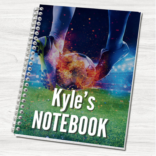 Football Match A5 Personalised Wire Bound Notebook