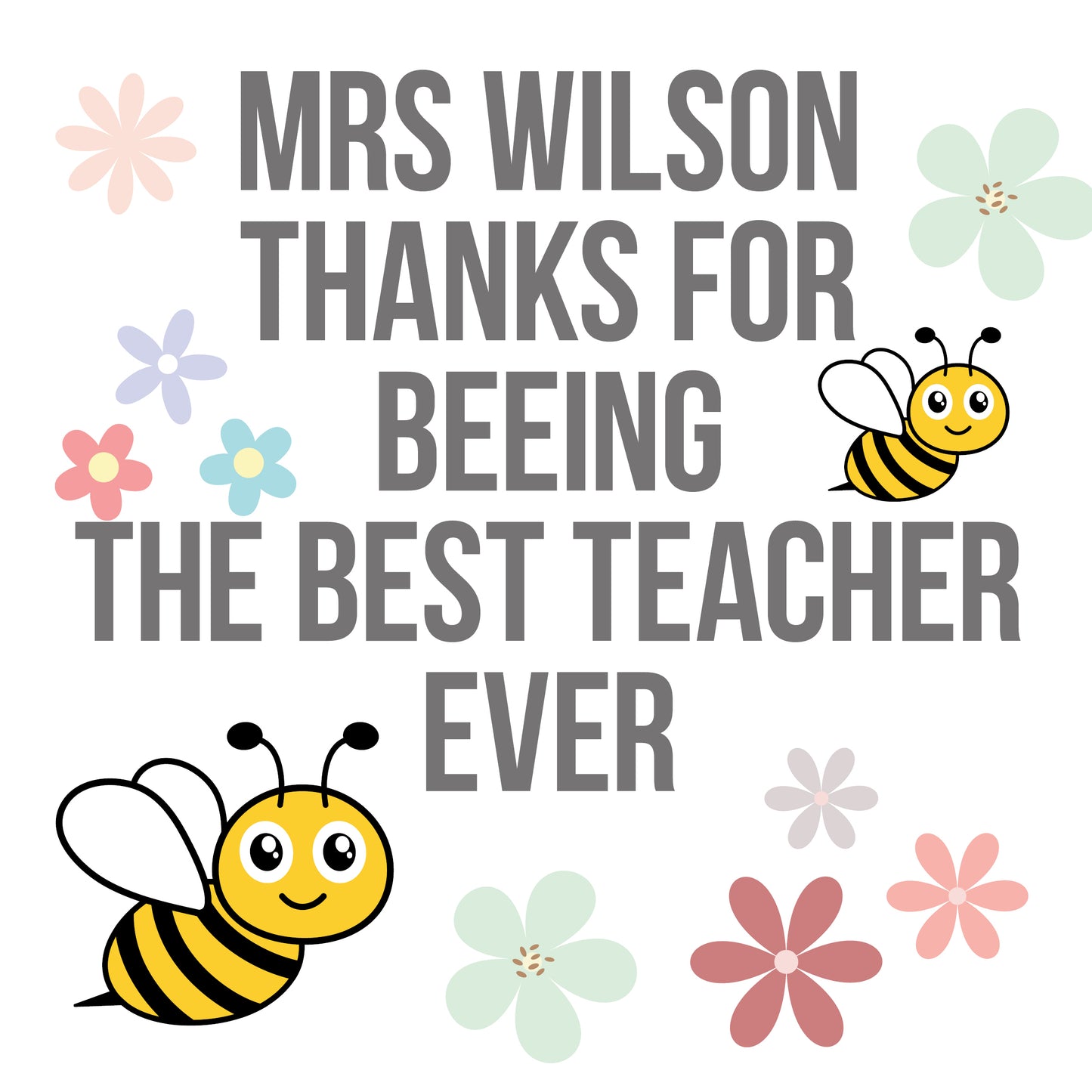Bee Personalised Teacher Pen Pencil Pot, Made to Order, Personalised Teacher Gifts, End of Term, Gifts for All Occasions, Gifts for All
