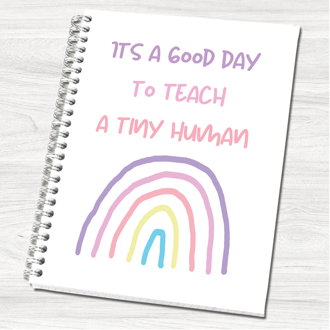 Tiny Human Personalised Teacher Notebook, End of Term, End of Year Gifts, Gifts for Teacher, Bespoke Gifts for All Occasions, UK Supplier