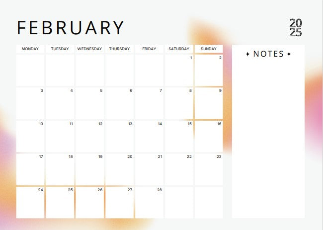 Watercolour A5 Wire Bound Flip Desk Calendar, Wirebound Desk Calendars, 2025 Desk Calendars, Made to Order