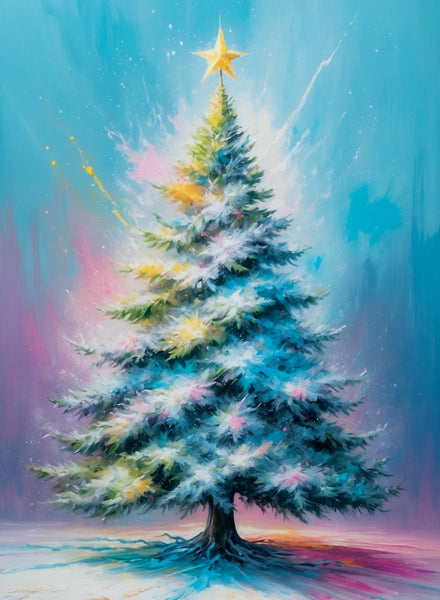 Painted Tree Christmas Card Pack