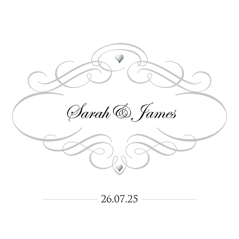 Elegant Personalised Aisle Runner, Personalised Wedding Aisle Runner, Made to Order, Add Your Names & Wedding Date, Canvas Material