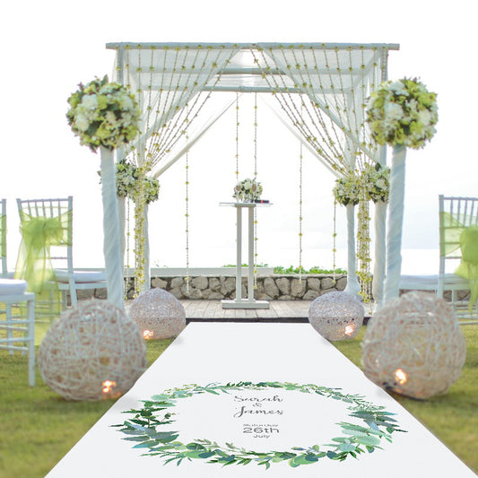 Greenery Personalised Aisle Runner