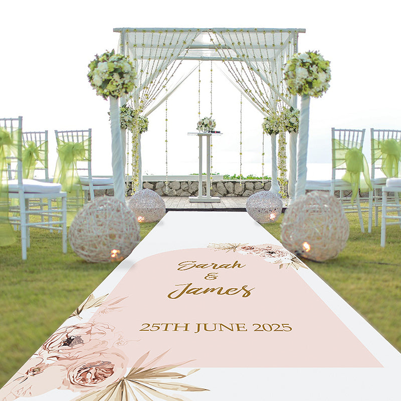 Pink Boho Wedding Aisle Runner