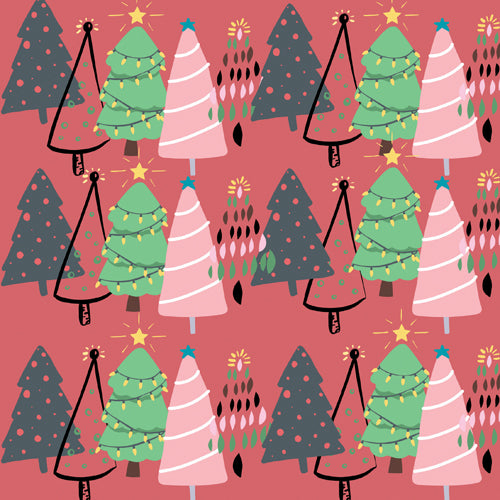 Christmas Tree Icons Christmas Card Pack