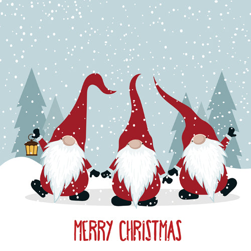 Three Christmas Gnomes Christmas Card Pack