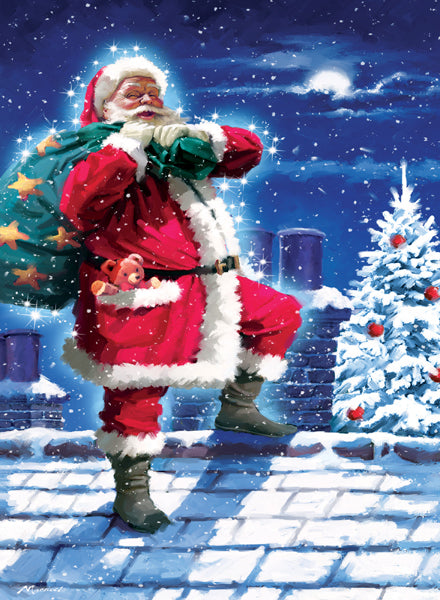 Santa on the Roof Christmas Card Pack