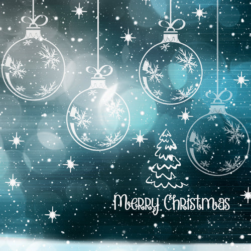 Snowflakes Baubles Christmas Card Pack