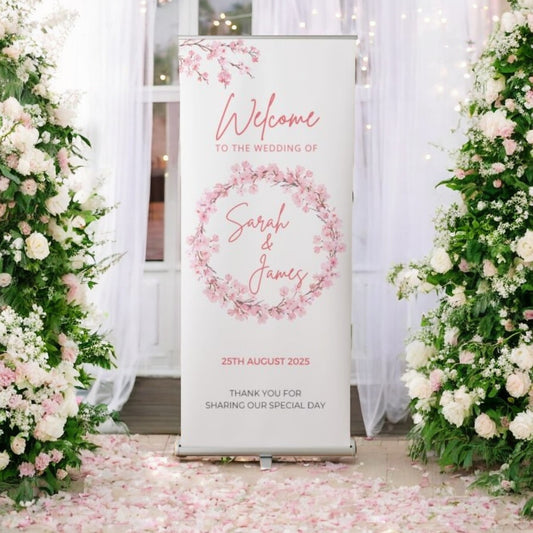 Cherry Blossom Wedding Welcome Signs