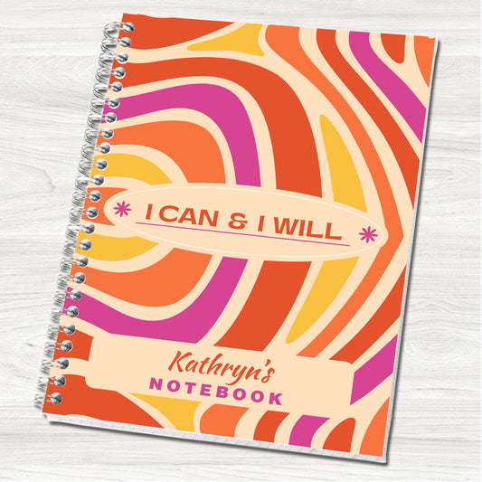 I Can & I Will A5 Personalised Wirebound Notebook