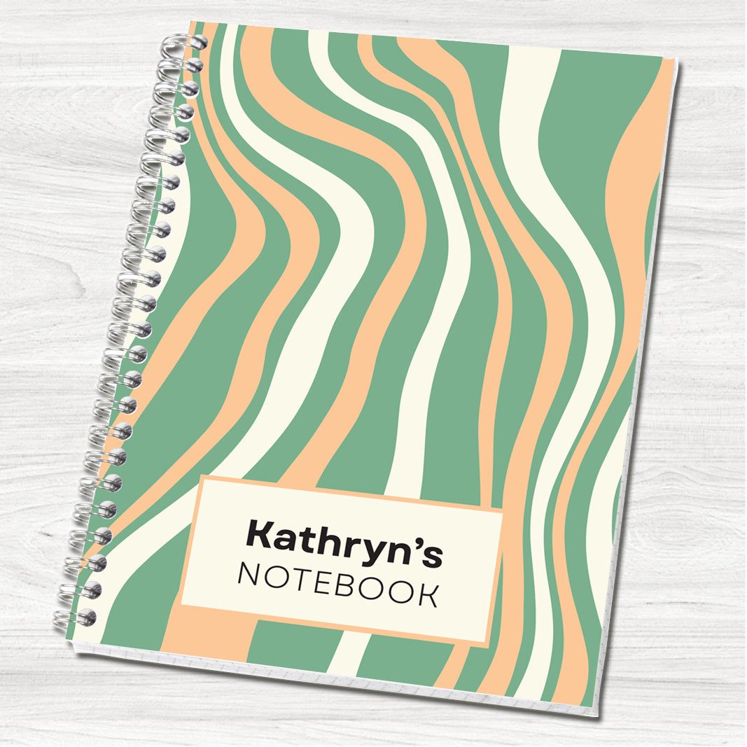 Stripes A5 Personalised Notebook