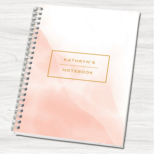 Blush A5 or A4 Personalised Notebook