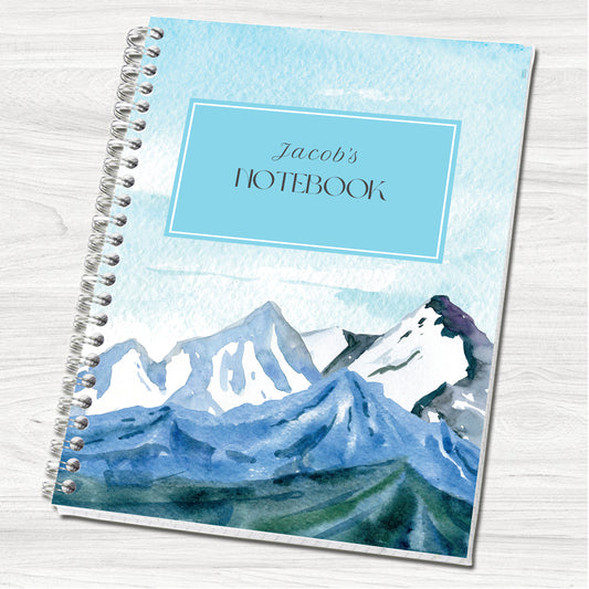 Mountains A5 Personalised Notebook