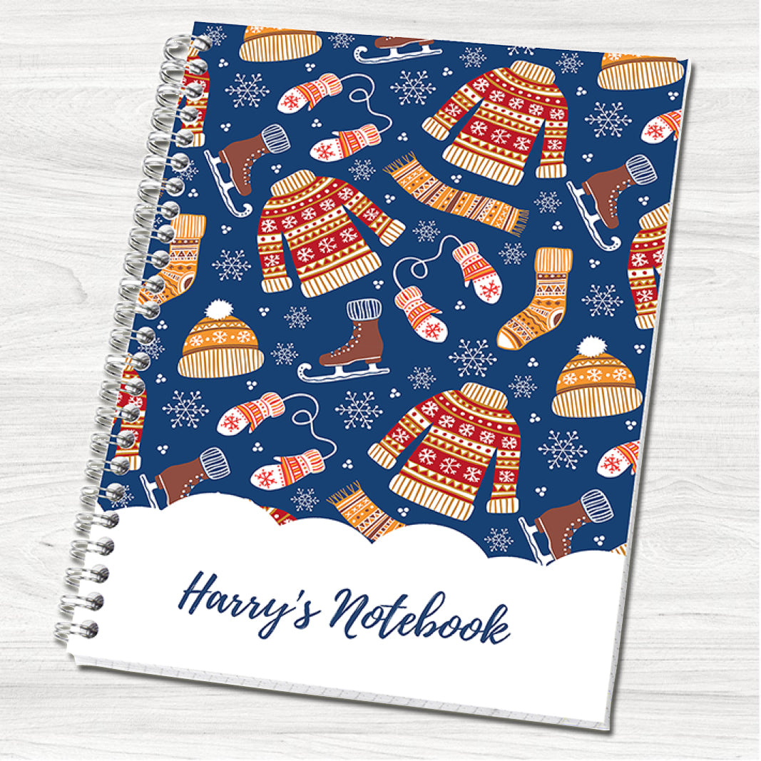 Christmas Jumpers A5 or A4 Personalised Christmas Wire bound Notebook, Bespoke Notebooks, Christmas Gifts, Made to Order, Bespoke Gifts