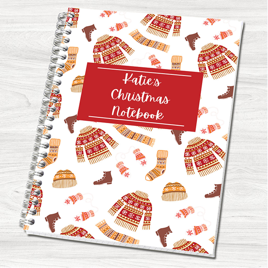 Festive A5 Personalised Wirebound Christmas