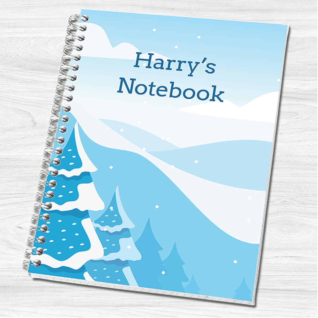 Winter Hills Personalised Notebook