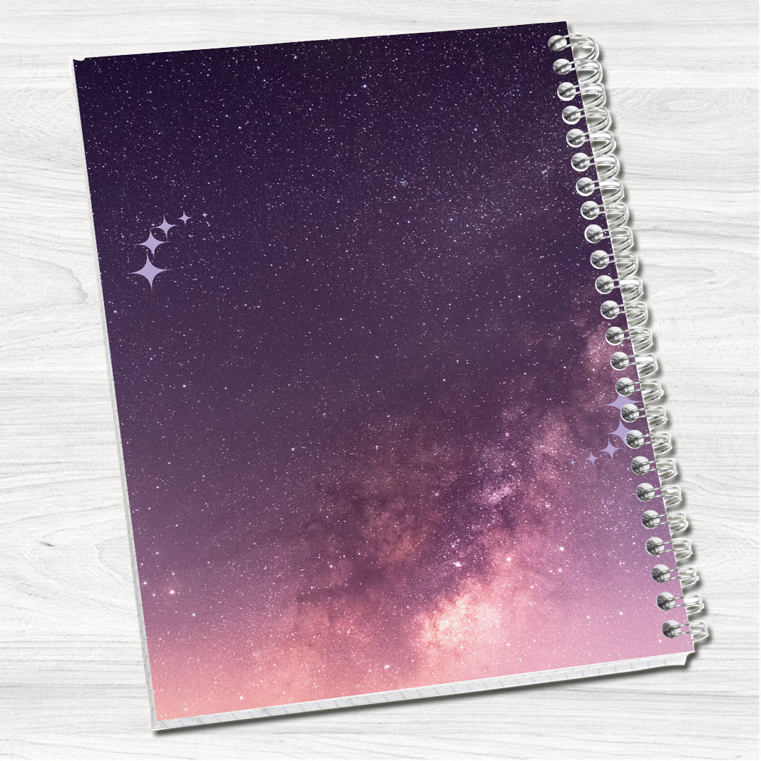 Chase the Stars Personalised Wire Bound Notebook