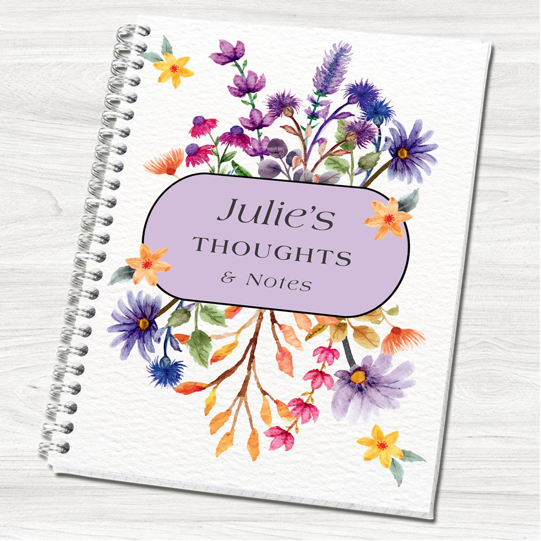 Thoughts & Notes A5 Personalised Wire Bound