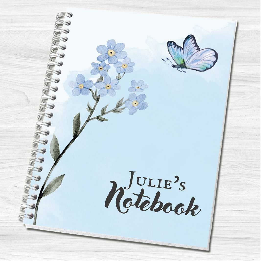 Soft Watercolour A5 Personalised Wire Bound Notebook