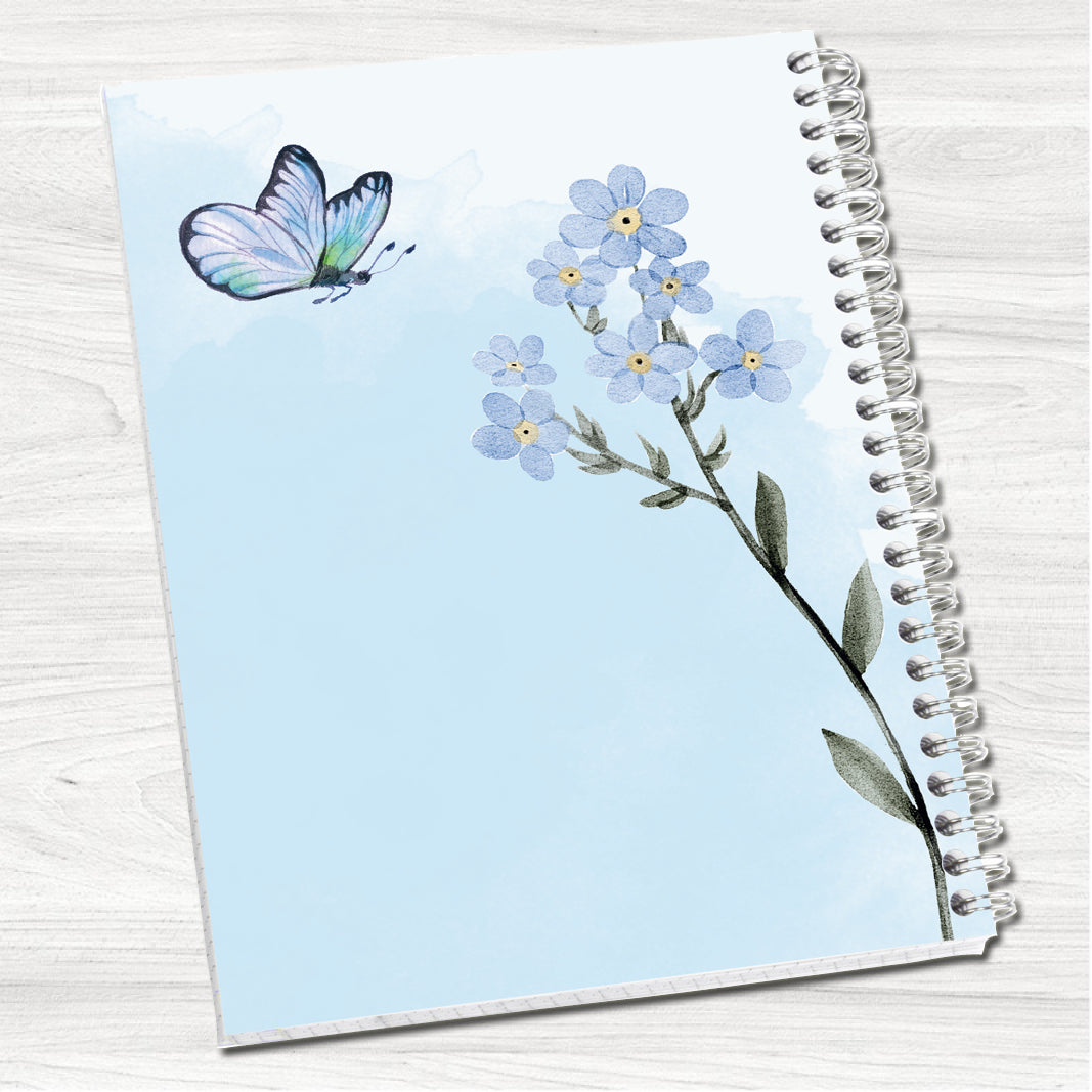 Soft Watercolour A5 Personalised Wire Bound Notebook