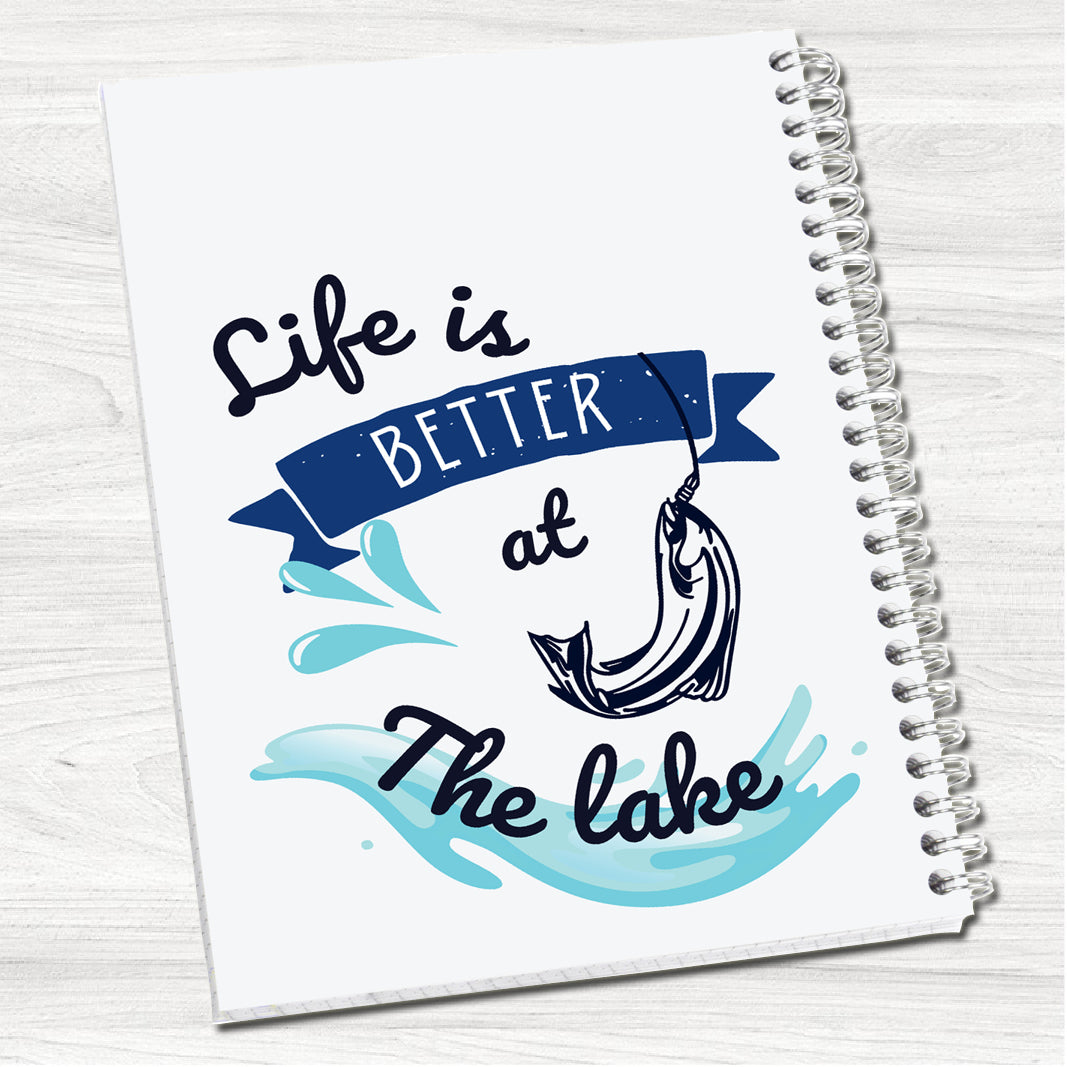 Fishing A5 Personalised Wirebound Notebook