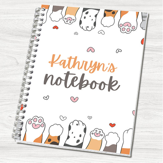 Paws A5 Personalised Notebook