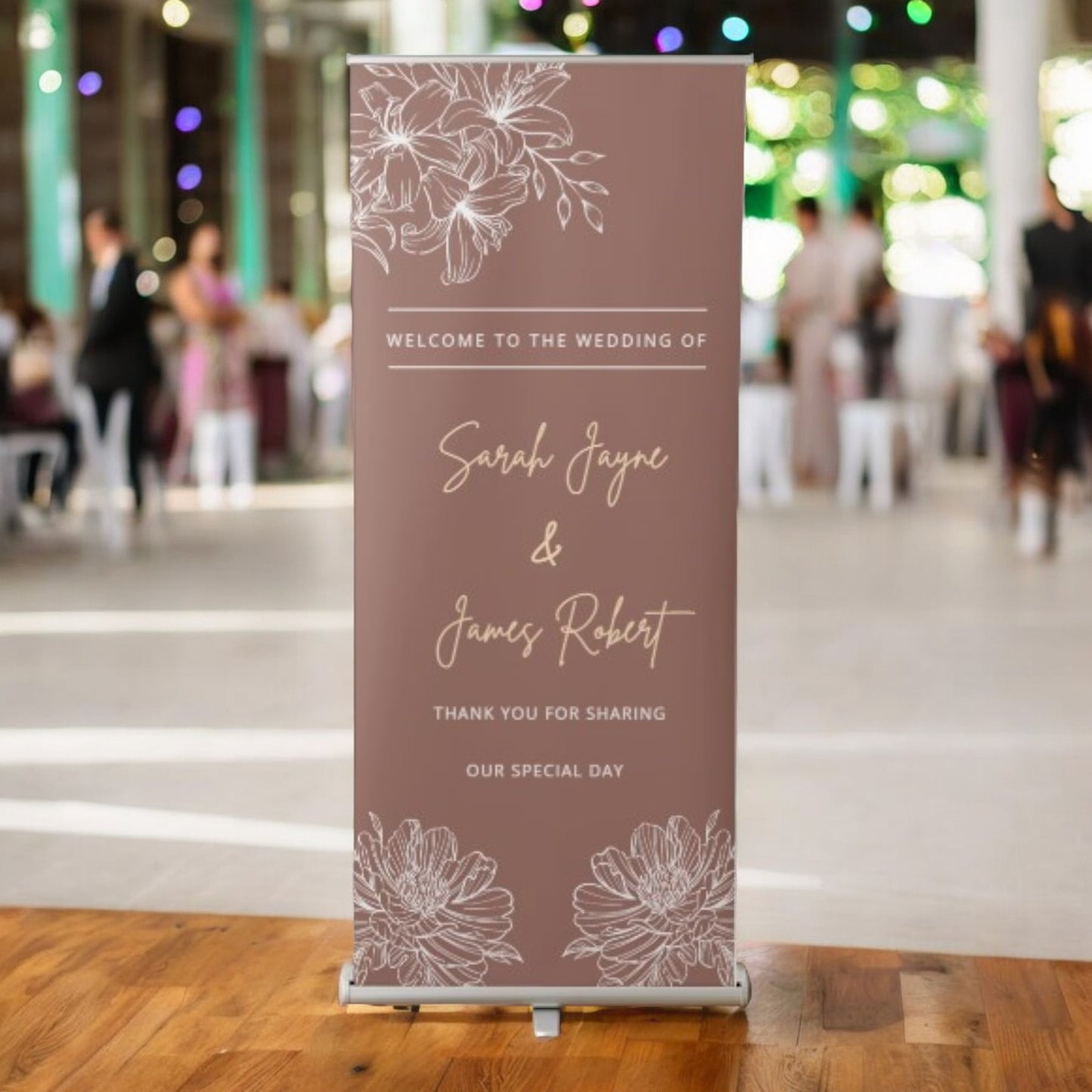 Wedding Roller Banner, Wedding Welcome Banner, Vintage Personalised Wedding Banner, Made to Order Banners, Rustic Theme, Roller Banner